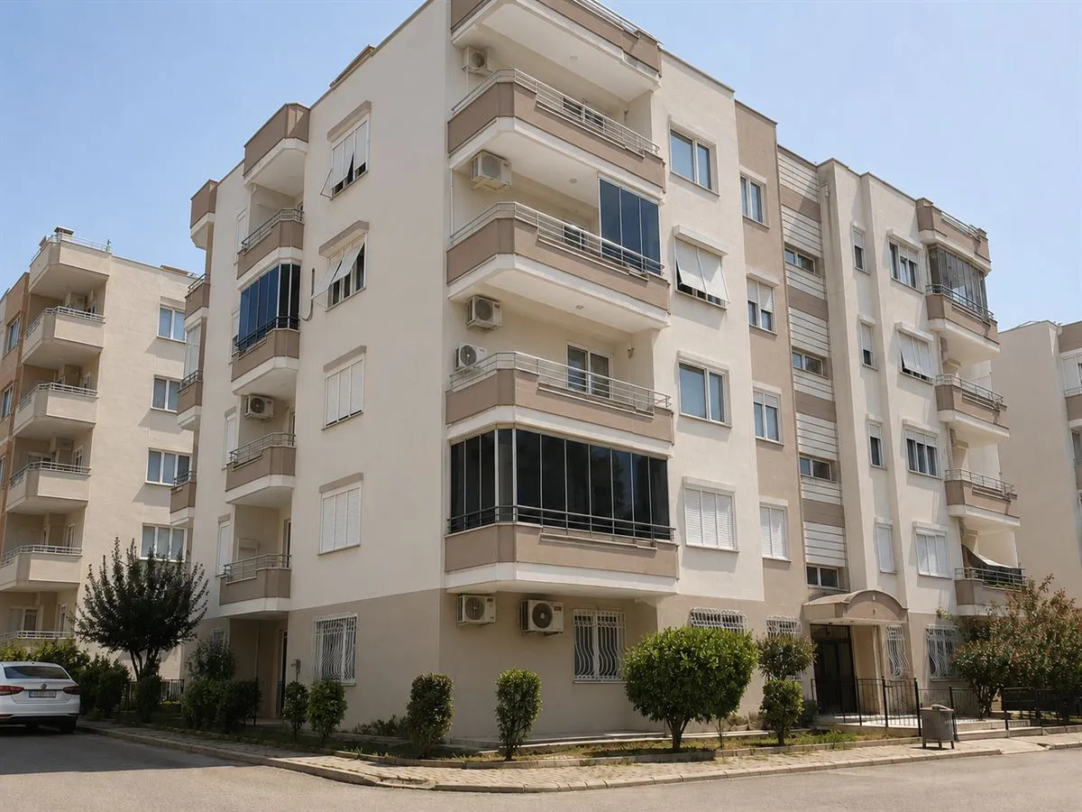 Antalya dış cephe boyama sonrası — Köşe apartmanı — cephe yenileme